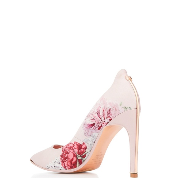 rose satin shoes